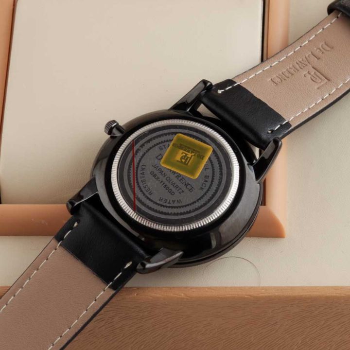 Black Leather Premier Men's watch