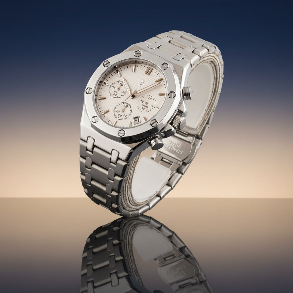 Silver Chain Royal King Chronograph - Signature