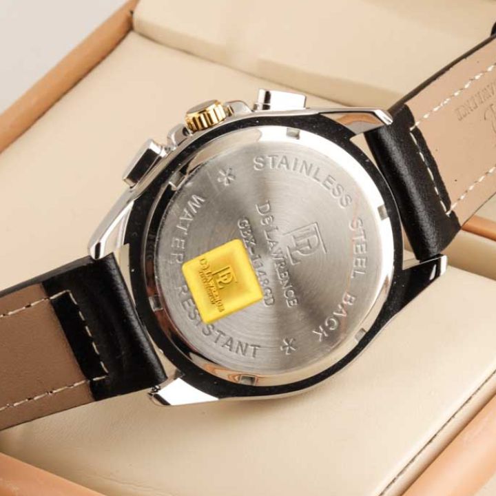 SuperSports Leather Men's watch Black/Golden