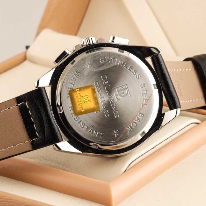 SuperSports Leather Men's watch Silver/White