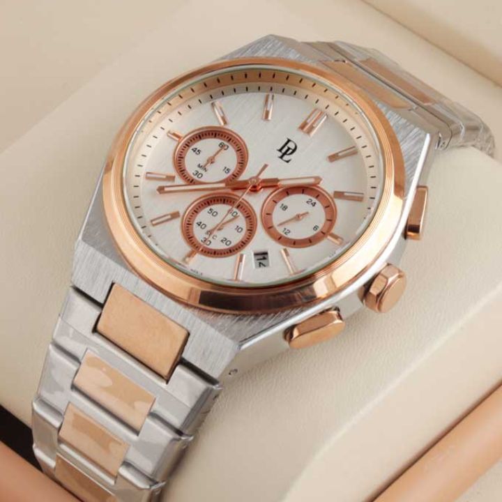 Delawrence Traditions Chronograph Men's watch Rose Gold